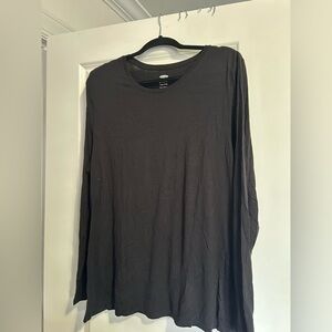 Old Navy Black Long Sleeve Tee Casual Fit - Size XXL